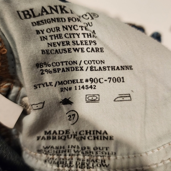 Blank NYC Skinny Classique Jeans Cropped Fit‎ Strech Denim Boho Jeans sz 27 - Picture 7 of 12